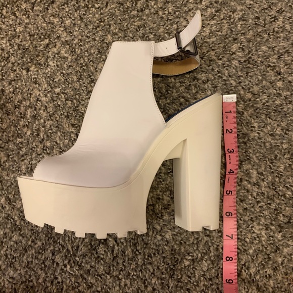 (SOLD) Public Desire White Platform Heels - Picture 9 of 12